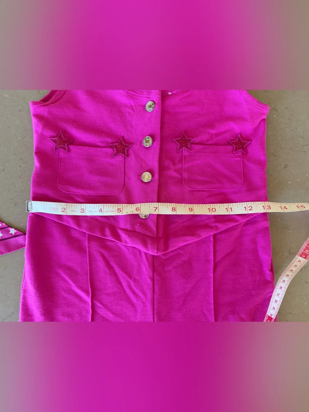 Barbie The Movie Western Halloween Costume Cowgirl Jumpsuit Star-Flare Legs Pink